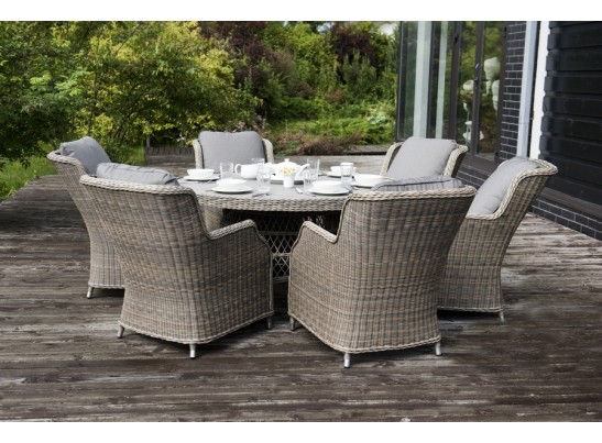 "Неаполь" плетеный стул из искусственного ротанга, цвет серо-соломенный в Ростове-на-Дону