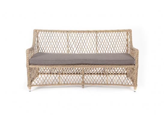"Латте" диван двухместный из искусственного ротанга, цвет соломенный в Ростове-на-Дону