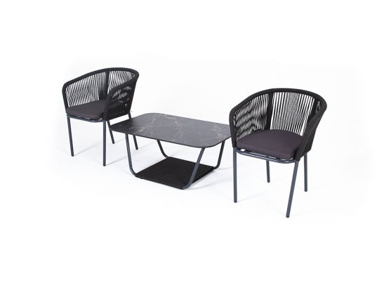 "Марсель" кофейный набор плетеный, цвет темно-серый в Ростове-на-Дону