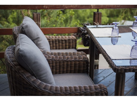 "Кон Панна" кресло из искусственного ротанга, цвет коричневый в Ростове-на-Дону