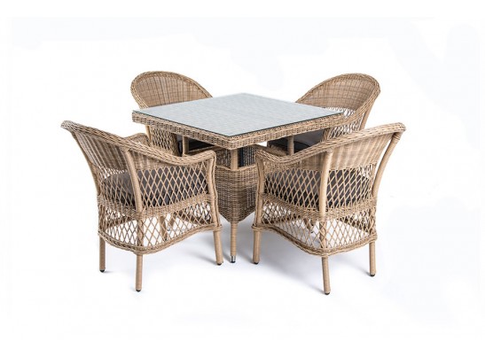 "Сицилия" обеденная группа плетеная, цвет соломенный в Ростове-на-Дону