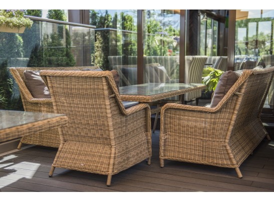 "Гляссе" кресло плетеное из искусственного ротанга, цвет соломенный в Ростове-на-Дону