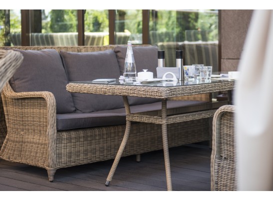 "Гляссе" лаунж-зона из искусственного ротанга, цвет соломенный в Ростове-на-Дону