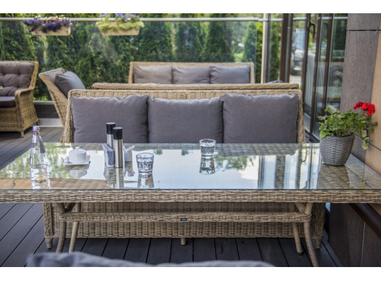 "Латте" плетеный стол из искусственного ротанга 200х90см, цвет соломенный в Ростове-на-Дону