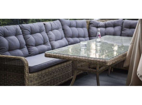 "Латте" плетеный стол из искусственного ротанга 200х90см, цвет соломенный в Ростове-на-Дону