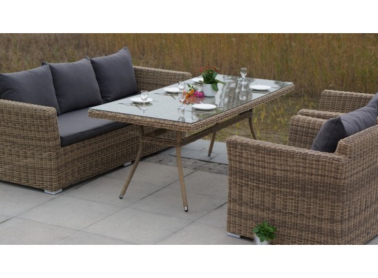 "Латте" плетеный стол из искусственного ротанга 200х90см, цвет соломенный в Ростове-на-Дону