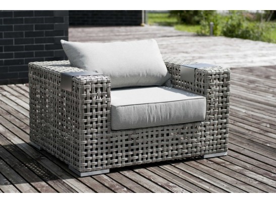 "Тито" плетеное кресло из искусственного ротанга, цвет серый в Ростове-на-Дону