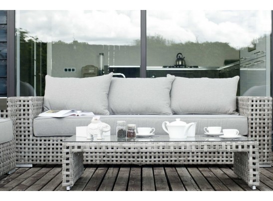 "Тито" кофейный столик плетеный, цвет серый в Ростове-на-Дону