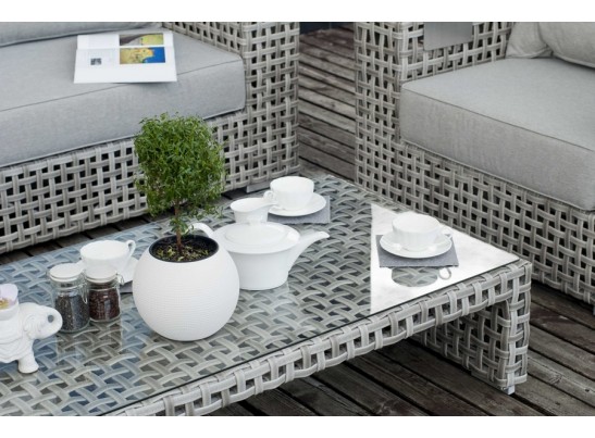 "Тито" кофейный столик плетеный, цвет серый в Ростове-на-Дону