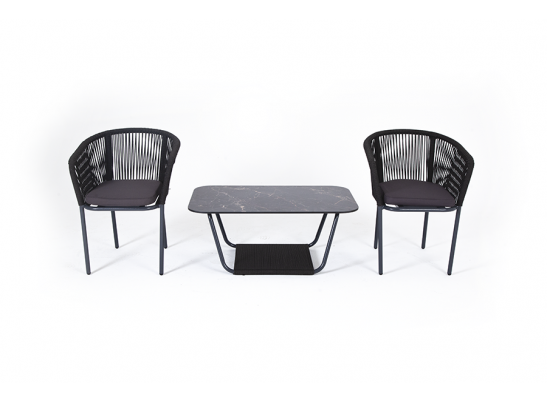 "Марсель" кофейный набор плетеный, цвет темно-серый в Ростове-на-Дону