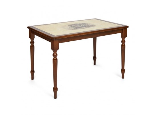 Стол с плиткой CT 3045P (дерево гевея/Тёмный Дуб) в Ростове-на-Дону