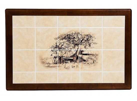 Стол с плиткой CT 3045P (дерево гевея/Тёмный Дуб) в Ростове-на-Дону