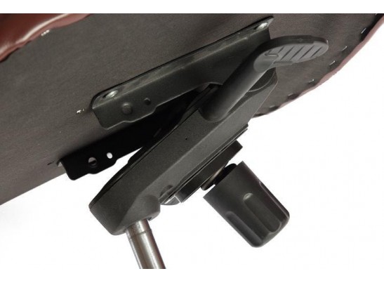 Кресло BOSS люкс хром (кожзам/коричневый/перфорированный) в Ростове-на-Дону