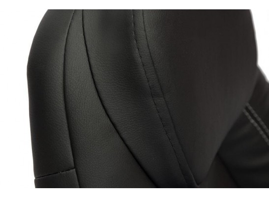 Кресло BOSS люкс хром (кожзам/черный/перфорированный) в Ростове-на-Дону