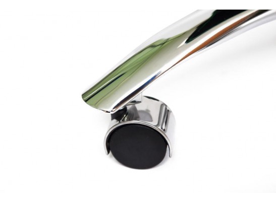 Кресло BOSS люкс хром (кожзам/коричневый/перфорированный) в Ростове-на-Дону