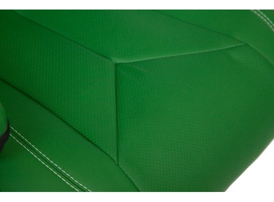 Кресло BOSS хром (кожзам/зеленый/перфорированный) в Ростове-на-Дону