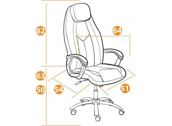 Кресло BOSS хром (кожзам/черный/перфорированный) в Ростове-на-Дону