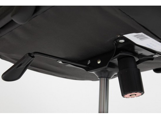 Кресло BOSS хром (кожзам/черный/перфорированный) в Ростове-на-Дону