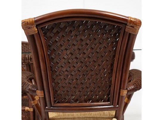 Комплект обеденный "ANDREA GRAND" (стол со стеклом+6 кресел+ подушки)