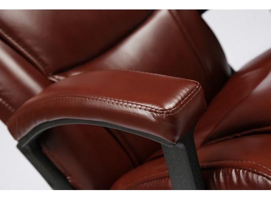 Кресло BERGAMO хром (кожзам/коричневый/светлый) в Ростове-на-Дону