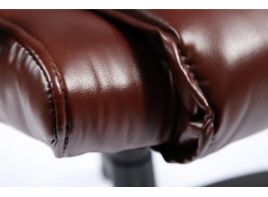Кресло BERGAMO хром (кожзам/коричневый/светлый) в Ростове-на-Дону