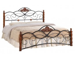 Кровать CANZONA 120 красный дуб/черный