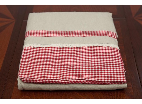 Скатерть Country Kitchen (бежевый/красно-белый/150*250) Скатерть Country Kitchen (бежевый/красно-белый/150*250)