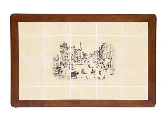 Стол с плиткой CT 3045P (дерево гевея/Тёмный Дуб/Малайзия) в Ростове-на-Дону