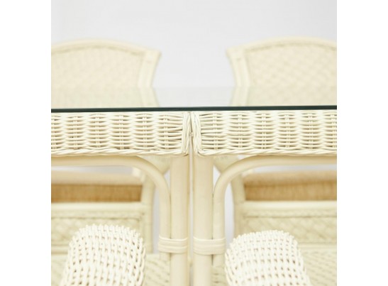 Комплект обеденный "ANDREA GRAND" (стол со стеклом+6 кресел+ подушки)