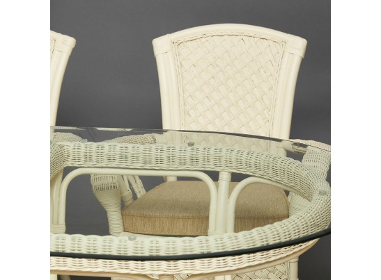 Комплект обеденный "ANDREA GRAND" (стол со стеклом+6 кресел+ подушки)