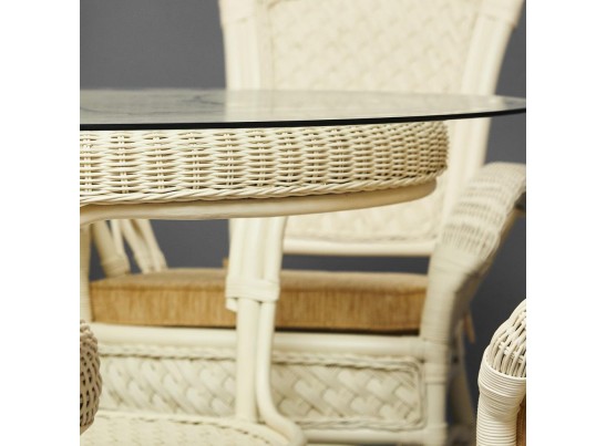 Комплект обеденный "ANDREA GRAND" (стол со стеклом+6 кресел+ подушки)