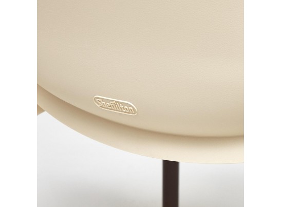 Стул GENIUS (mod 75) бежевый/коричневые ножки