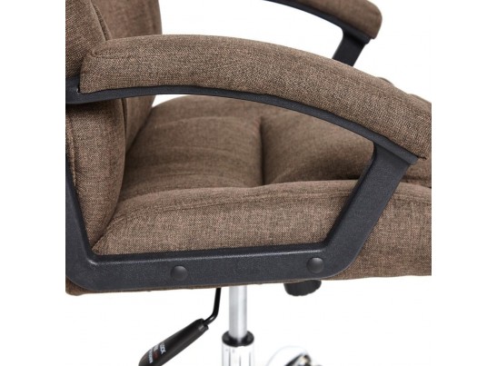 Кресло BERGAMO хром (ткань/коричневый) в Ростове-на-Дону