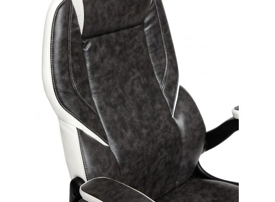 Кресло BAZUKA (кожзам/серый/белый) в Ростове-на-Дону