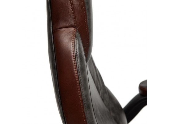 Кресло BAZUKA (кожзам/серый/коричневый) в Ростове-на-Дону