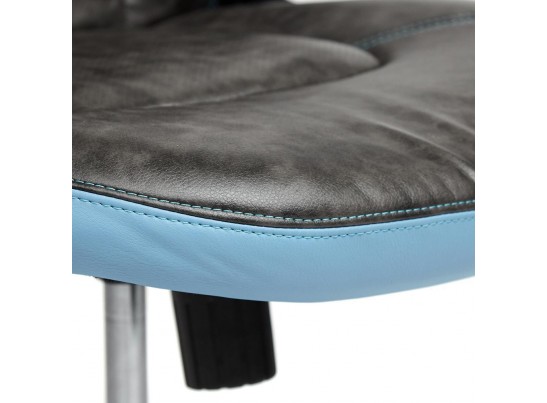 Кресло BAZUKA (кожзам/серый/голубой) в Ростове-на-Дону