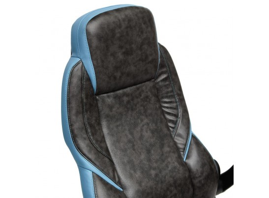 Кресло BAZUKA (кожзам/серый/голубой) в Ростове-на-Дону