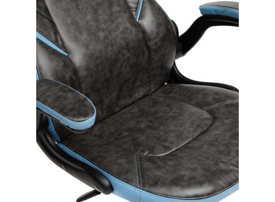 Кресло BAZUKA (кожзам/серый/голубой) в Ростове-на-Дону