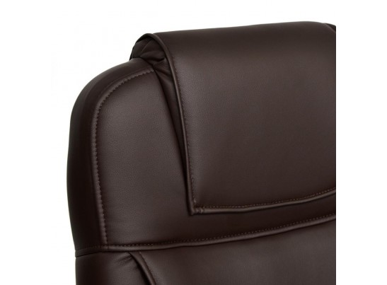 Кресло BERGAMO хром (кожзам/коричневый) в Ростове-на-Дону