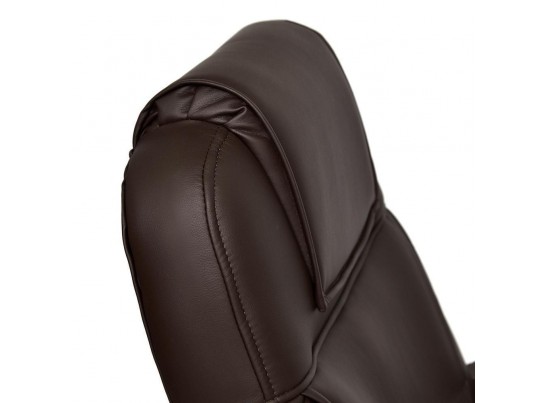Кресло BERGAMO хром (кожзам/коричневый) в Ростове-на-Дону