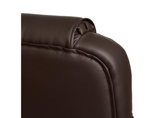 Кресло BERGAMO хром (кожзам/коричневый) в Ростове-на-Дону