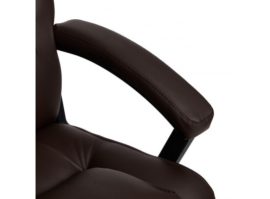 Кресло BERGAMO хром (кожзам/коричневый) в Ростове-на-Дону