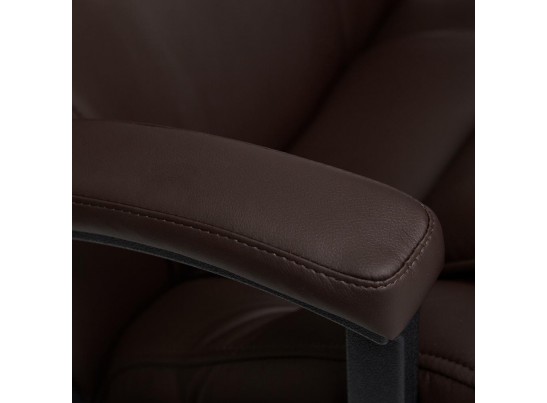 Кресло BERGAMO хром (кожзам/коричневый) в Ростове-на-Дону