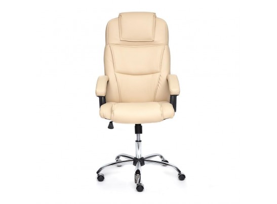 Кресло BERGAMO хром (кожзам/бежевый) в Ростове-на-Дону