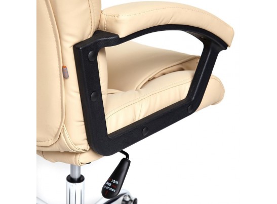 Кресло BERGAMO хром (кожзам/бежевый) в Ростове-на-Дону