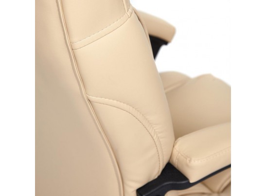 Кресло BERGAMO хром (кожзам/бежевый) в Ростове-на-Дону