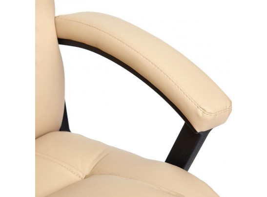 Кресло BERGAMO хром (кожзам/бежевый) в Ростове-на-Дону