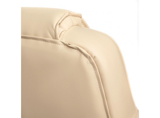 Кресло BERGAMO хром (кожзам/бежевый) в Ростове-на-Дону