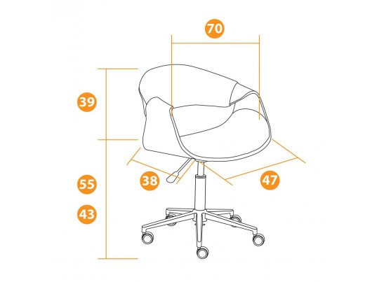 Кресло BEND (орех/кожзам/черный) в Ростове-на-Дону
