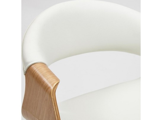 Кресло BEND (натуральный/кожзам/белый) в Ростове-на-Дону